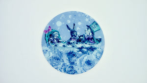 Alice in Wonderland Grey Worktop Saver - Chopping Board - Placemat - Kitsch Republic