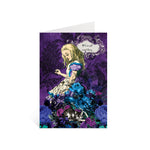 Alice in Wonderland Greetings Card - Purple - We are all mad here