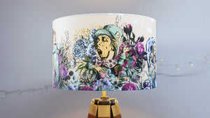 Dark Alice in Wonderland Lampshade - Purple - Floral - Kitsch Republic