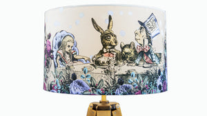 Dark Alice in Wonderland Lampshade - Purple - Floral - Kitsch Republic