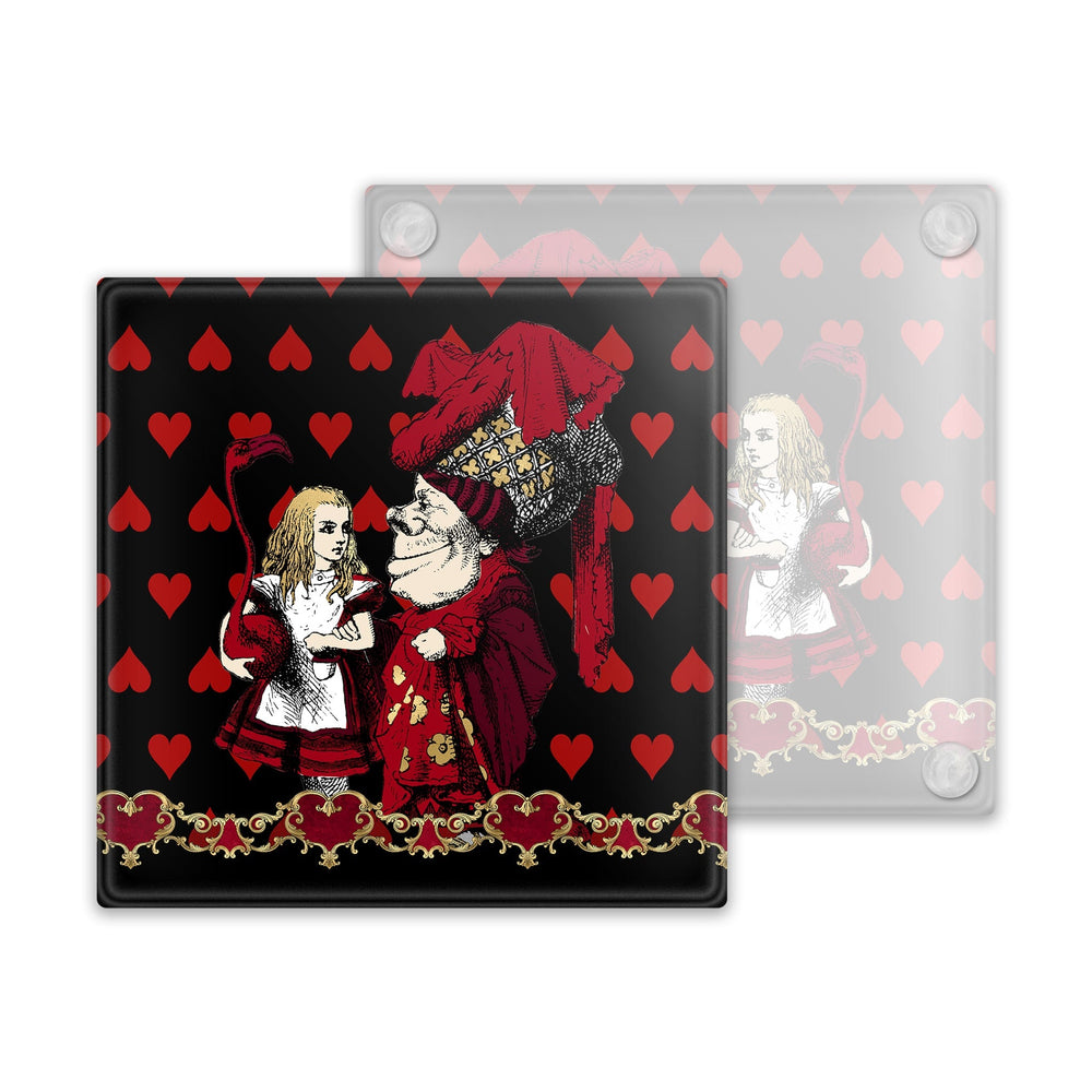 
            
                Load image into Gallery viewer, Alice in Wonderland Valentines Glass Coaster - Duchess
            
        