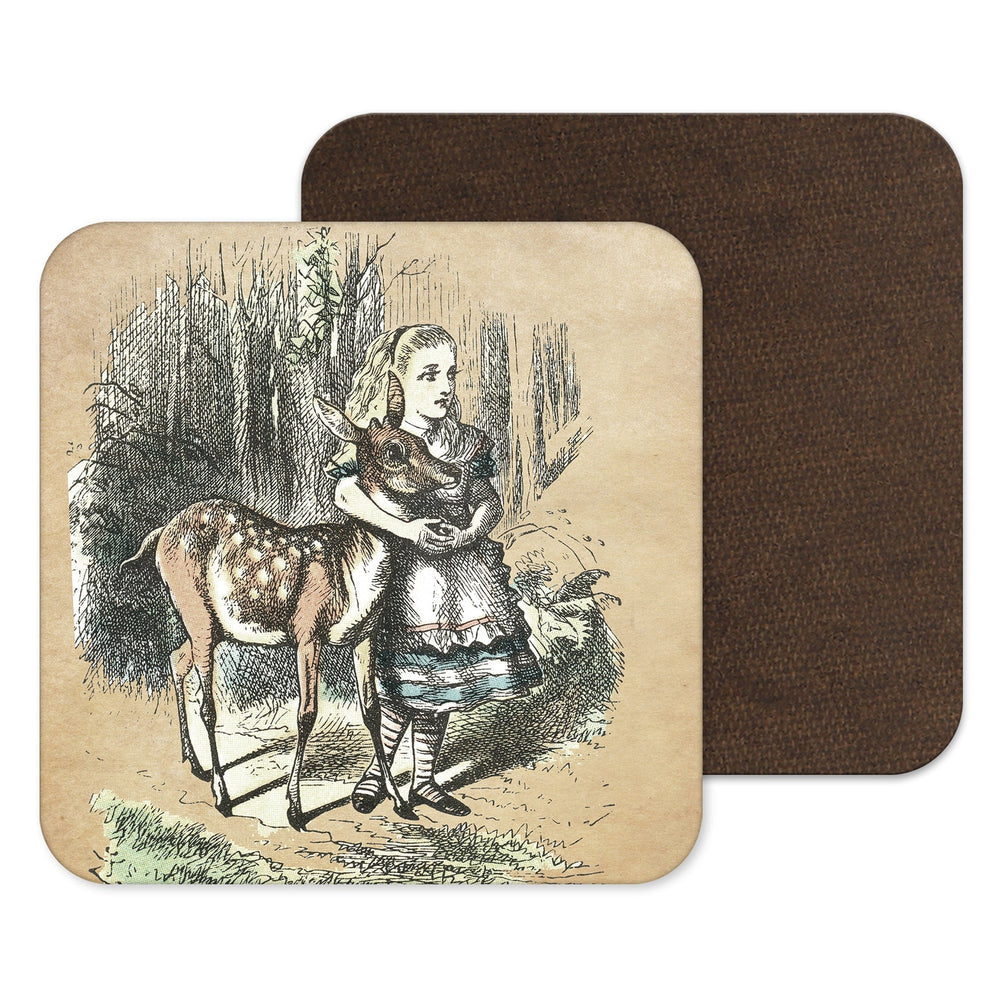 Alice in Wonderland Coaster - Vintage - Alice and Deer
