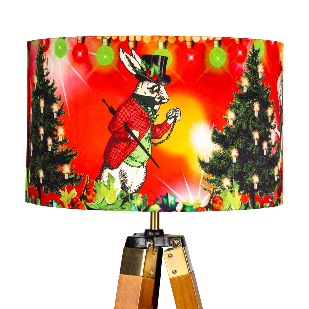 Alice in Wonderland Christmas, Alice in Wonderland Lampshade, White Rabbit Lamp Shade