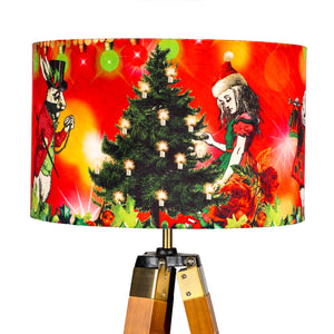 Alice in Wonderland Christmas, Alice in Wonderland Lampshade, Red Lamp Shade