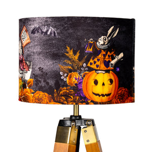 
            
                Load image into Gallery viewer, Alice in Wonderland White Rabbit Halloween Lampshade, Lamp Shade for Spooky Interiors
            
        