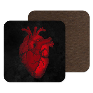 Anatomical Heart Coaster - Black