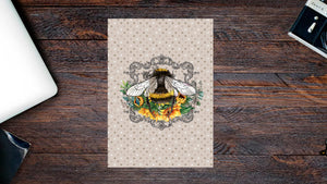 
            
                Load image into Gallery viewer, Floral Bee A6 Greetings Card - Kitsch Republic
            
        