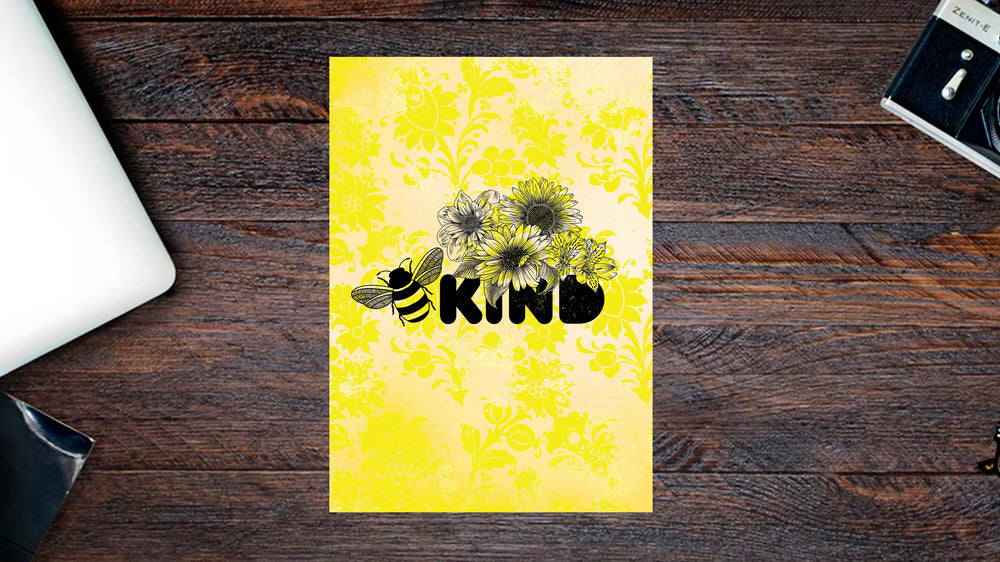 Bee Kind A6 Greetings Card - Kitsch Republic