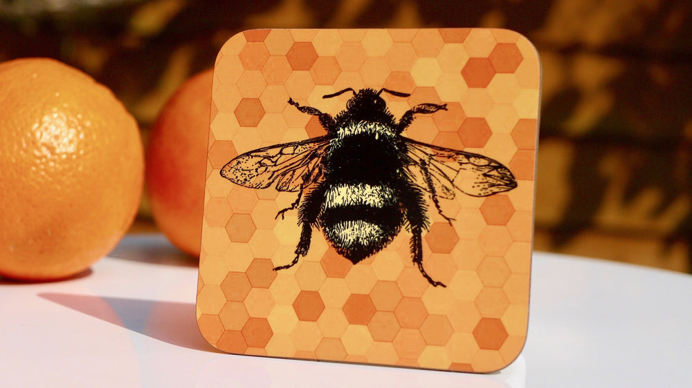 Yellow Bee Coaster - Bee Collection - Kitsch Republic