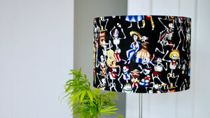 Day of the Dead Skeleton Lampshade - Black - Kitsch Republic