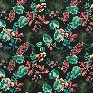 
            
                Load image into Gallery viewer, Fabric Store - Black Zink Tropical Floral Fabric
            
        
