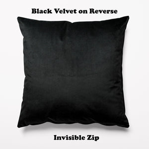 Vintage Horror Film Halloween Creepy Velvet Cushion