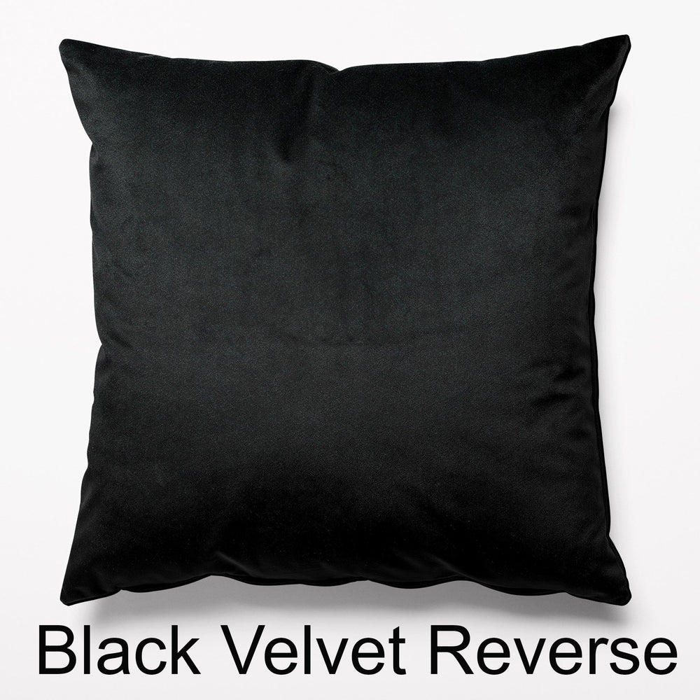 Atomic Retro Blue Red Velvet Cushion - Kitsch Republic
