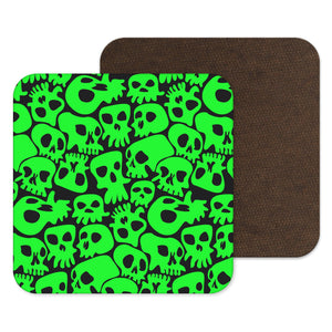 
            
                Load image into Gallery viewer, Spooky Coaster, Halloween Gift, Skulls Decor, Green spooky
            
        