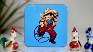 Cowboy Rodeo Coaster - Blue - Kitsch Republic