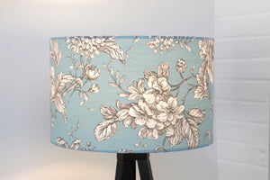 Duck Egg Blue Floral Lampshade - Kitsch Republic