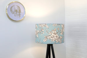 Duck Egg Blue Floral Lampshade - Kitsch Republic