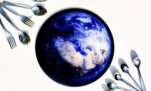 World from Space Worktop Saver - Chopping Board - Placemat - Kitsch Republic