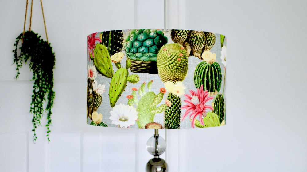 Cactus Grey Handmade Lampshade - Kitsch Republic