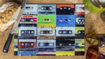 Cassettes 80s Retro 40cm x 30cm Glass Worktop Saver / Serving Platter / Placemat - Kitsch Republic
