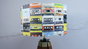 Cassette Music Retro Velvet Lampshade - For Lamp or Ceiling - Kitsch Republic
