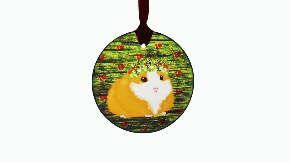 
            
                Load image into Gallery viewer, Hamster Guinea Pig Christmas Decoration - Kitsch Republic
            
        