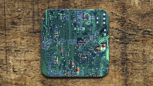 
            
                Load image into Gallery viewer, Circuit Board Geek Chic Retro Coaster - Kitsch Republic
            
        
