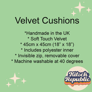 Scatterbrain Velvet Cushion - Fox - Kitsch Republic