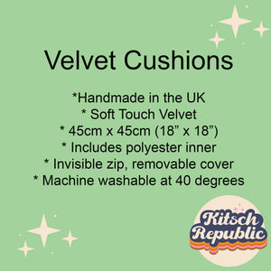 Lighting Up Manchester -  Velvet Cushion - Bus - Kitsch Republic