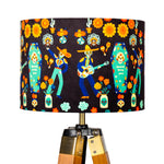 Day of the Dead Lampshade, Skeleton Lamp Shade, Black Table Lamp Shade, Bedside lampshade