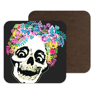 Day of the Dead Laughing Skull Skeleton Coaster