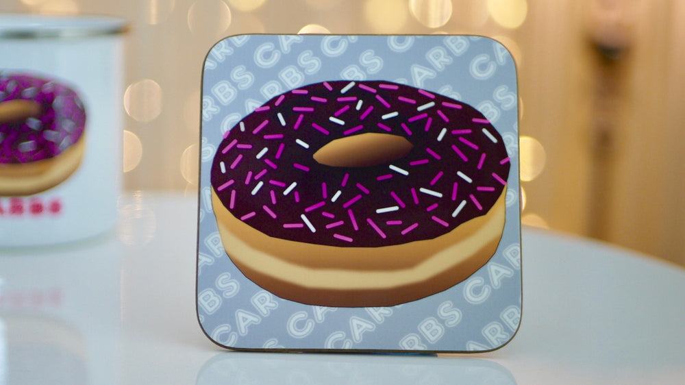 Doughnut Carbs Coaster - Fast Food Collection - Kitsch Republic