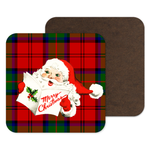 Retro Chritmas Santa Coaster - Drinks Mat - Festive Decor - Cute retro Xmas