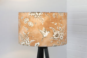 Coral Amber Floral Finch Bird Lampshade - Kitsch Republic