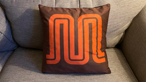 
            
                Load image into Gallery viewer, GMPTE Manchester Velvet Bus Cushion - Kitsch Republic
            
        