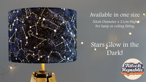 Glow in the Dark Stars Astronomy Lampshade - For Lamp or Ceiling - Kitsch Republic