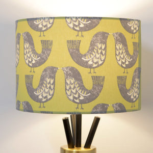 Green Cute Bird Lampshade Scandi Kiwi