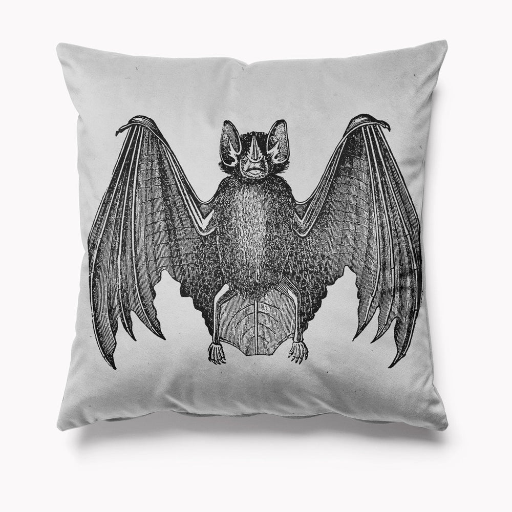 Grey Bat Halloween Velvet Cushion - Kitsch Republic