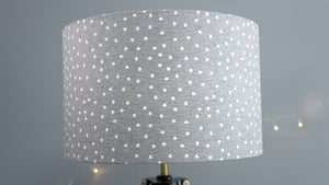 Grey Polkadot Lampshade - Kitsch Republic