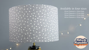 Grey Polkadot Lampshade - Kitsch Republic