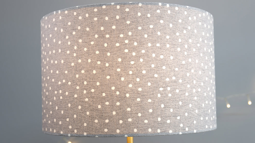 Grey Polkadot Lampshade - Kitsch Republic