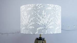 Grey Tropical Plantation Leaves Handmade Lampshade 40cm - Kitsch Republic