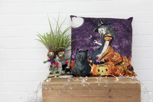 Alice in Wonderland Halloween Velvet Cushion - Kitsch Republic