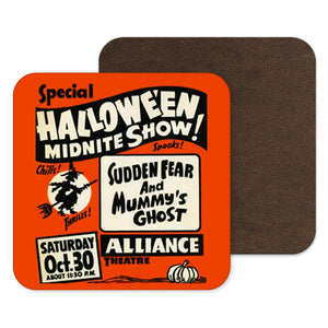 
            
                Load image into Gallery viewer, Halloween Midnight Show Poster Coaster Witches
            
        
