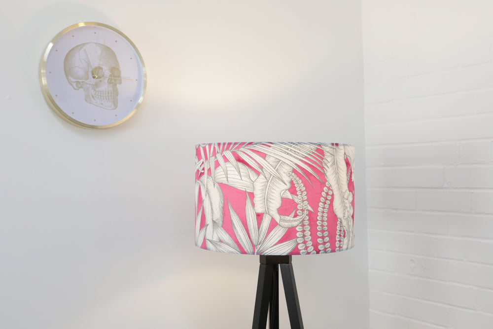 Hot Pink Leaves Lampshade - Kitsch Republic