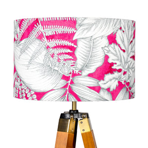 Hot Pink Interiors, Lampshade, Tropical Lamp Shade, Bedside Lampshade, Floor Lamp, Ceiling Fitting, Pink Tropical Interiors