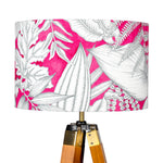Pink Lampshade, Tropical Lamp Shade, Shade for Ceiling or Table Lamp, Floor Lamp, Tropical Interiors