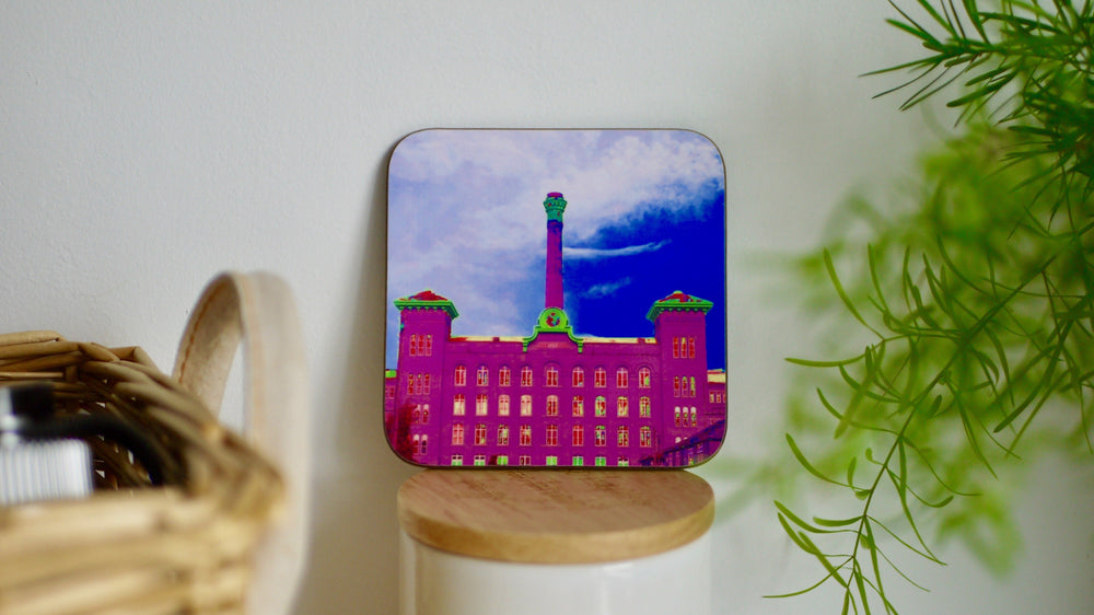 
            
                Load image into Gallery viewer, Houldsworth Mill Reddish Stockport Coaster - Kitsch Republic
            
        
