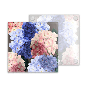 Hydrangea Floral Glass Coaster
