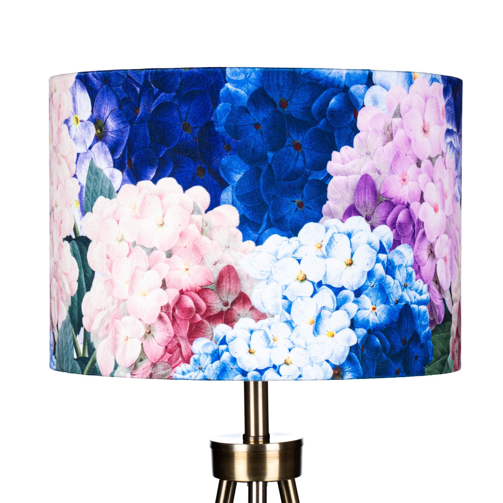 
            
                Load image into Gallery viewer, Hydranger Floral Botanical Lampshade in Velvet for Table or Floor Lamps
            
        